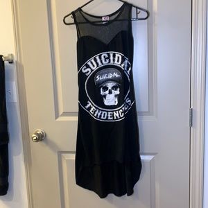 Suicidal tendencies dress with lace punk rock